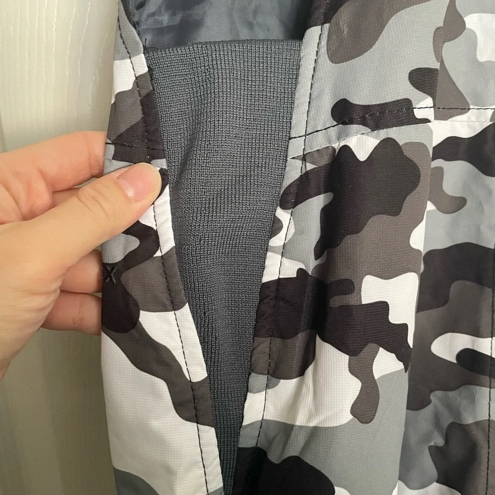 Arctix Kids Medium Camo Snow Bibs - Black & Gray EUC